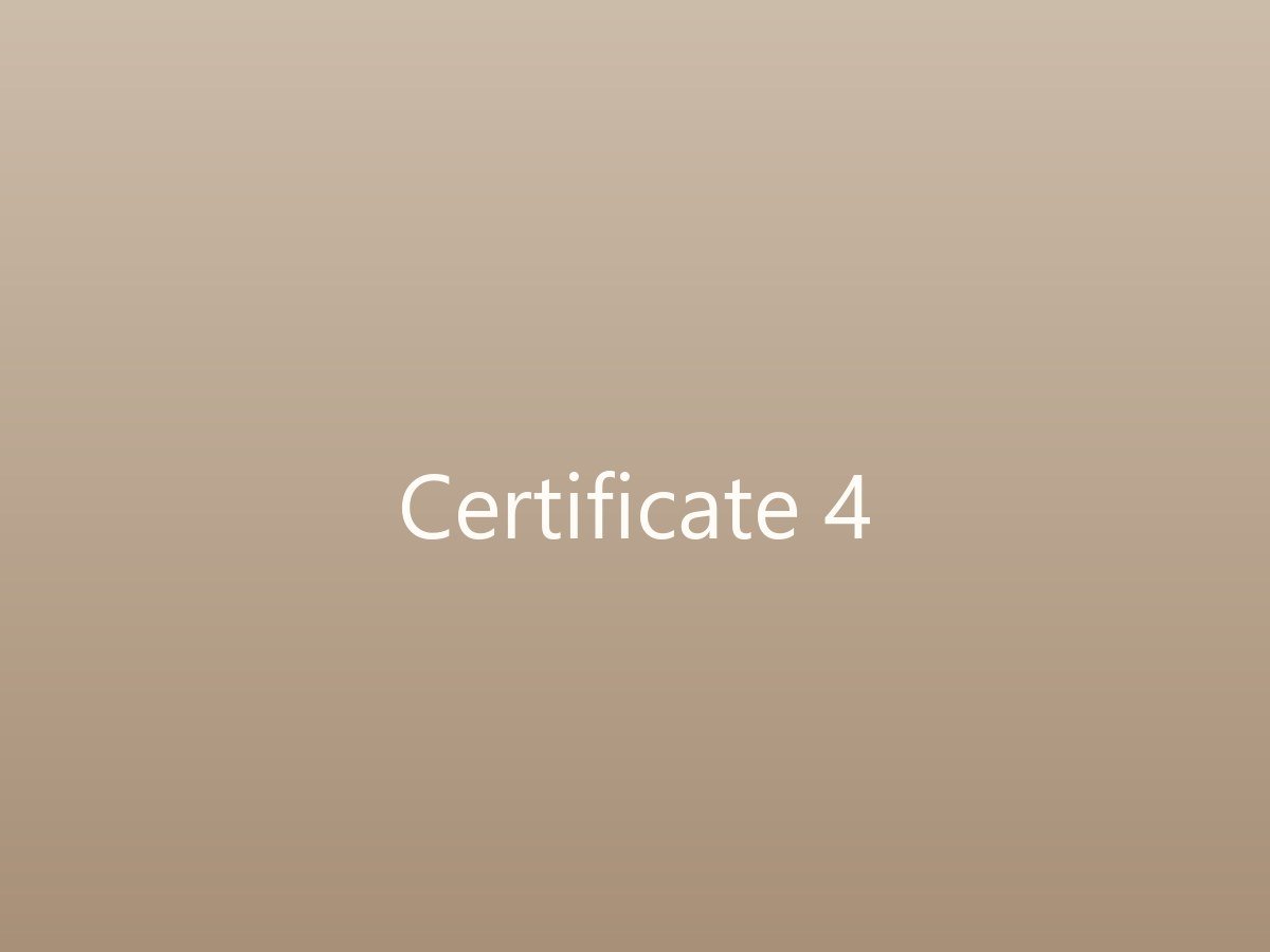Certificate 4