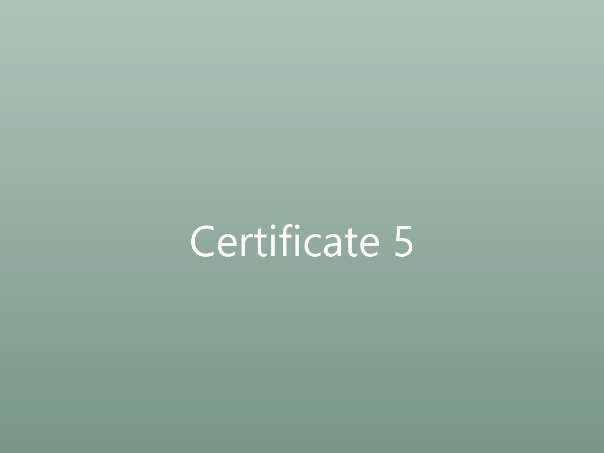 Certificate 5